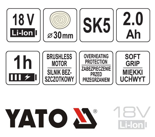 Yato YT-828377 Brushless Ψαλίδι Κλαδέματος 18V Με Μπαταρία 2.0Ah & Φορτιστή