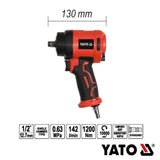 Yato YT-09515 Αερόκλειδο (Μπουλονόκλειδο Αέρος) COMPACT 1/2" 1200 Nm