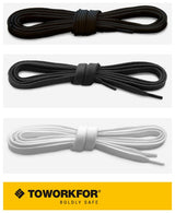 ToWorkFor Κορδόνια Πλακέ 130cm ΓΚΡΙ
