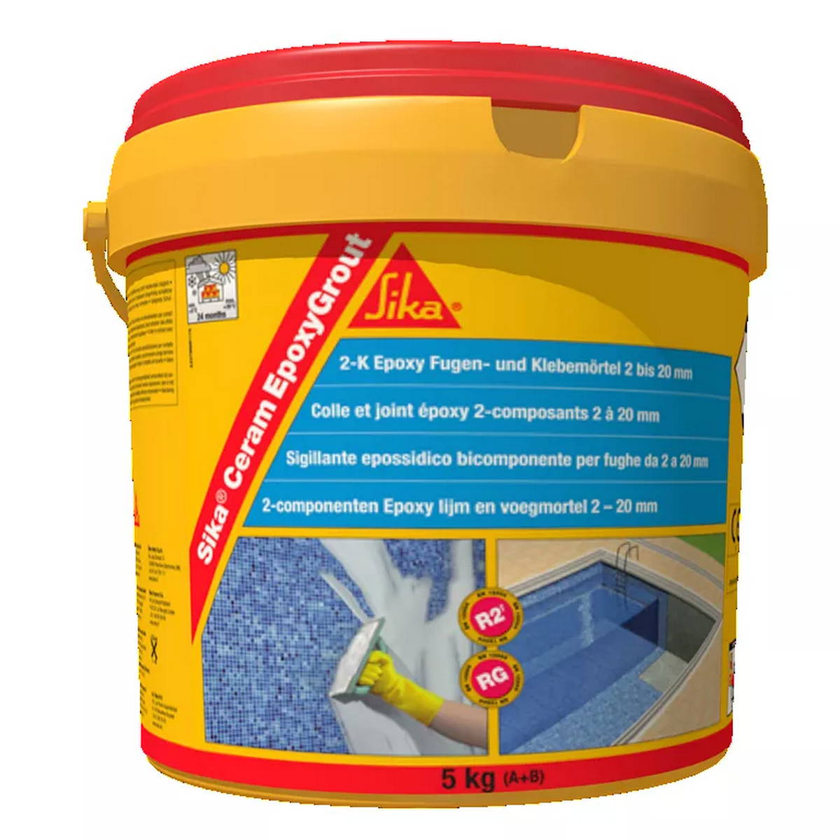 Sika SikaCeram® EpoxyGrout Εποξειδικός Αρμόστοκος Πλακιδίων 2 Συστ.Για Αρμούς 2-20mm