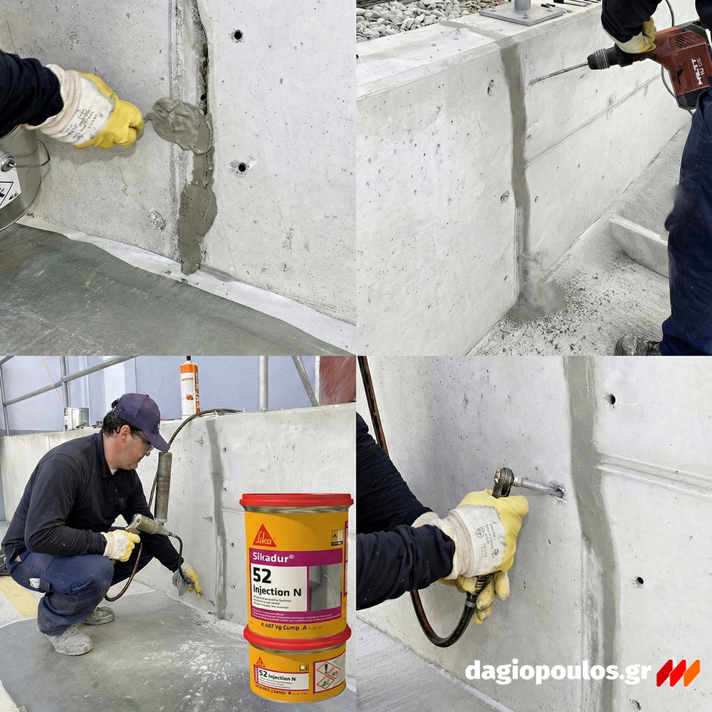 Sika Sikadur®-52 Injection LP Ενέσιμη Εποξειδική Πάστα 2 Συστατικών Επισκευής & Συγκόλλησης Συγκόλλησης