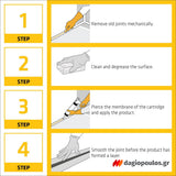 Sika Sikaflex 522 Υβριδικό Σφραγιστικό Βάσεως STP Εξαιρετικής Αντοχής ΛΕΥΚΟ