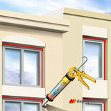 Sika Sikaflex Construction PU Σφραγιστικό Για Προσόψεις Σκυροδέματος Και Τοιχοποιίες ΛΕΥΚΟ