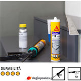 Sika Sikaflex 111 Stick & Seal Ελαστικό Συγκολλητικό Σφραγιστικό 290ml ΛΕΥΚΟ