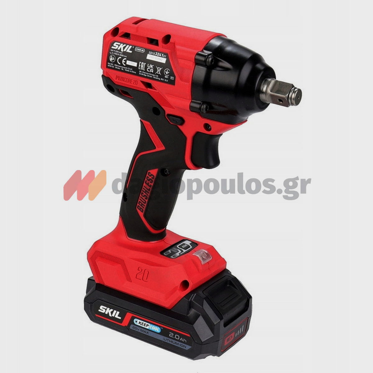 Skil 3241 CA 20V Max Brushless Μπουλονόκλειδο Μπαταρίας 1/2" 20V Li-Ion & 3116 AA Μπαταρία 2.0Ah - Φορτιστής