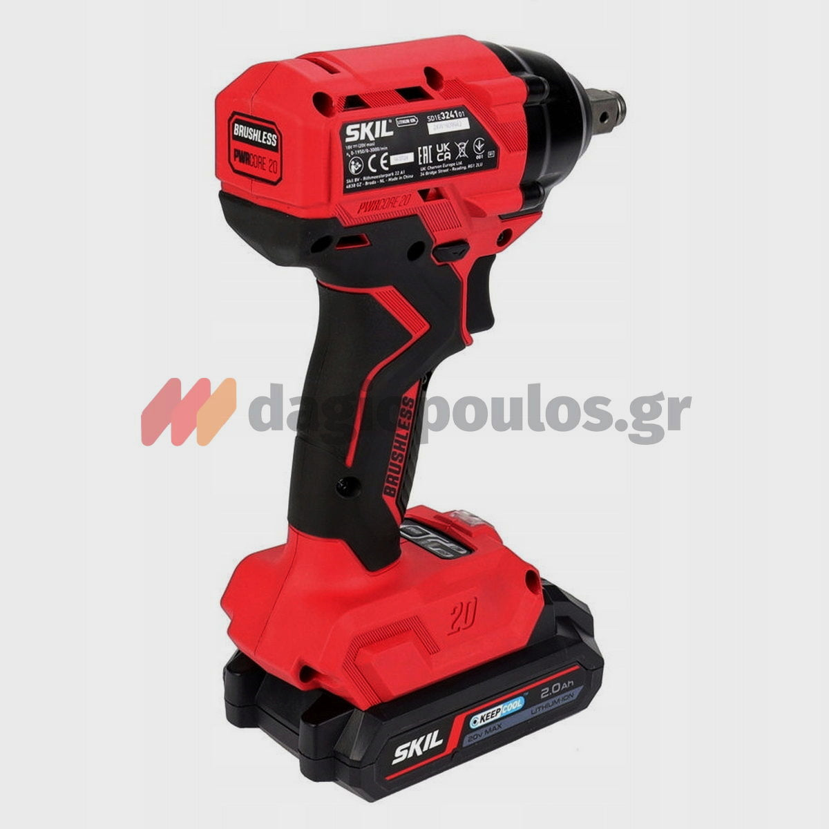 Skil 3241 CA 20V Max Brushless Μπουλονόκλειδο Μπαταρίας 1/2" 20V Li-Ion & 3116 AA Μπαταρία 2.0Ah - Φορτιστής