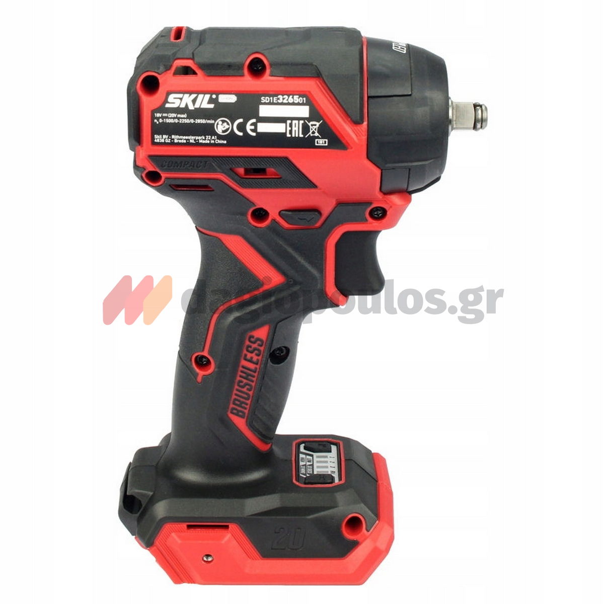 Skil 3265 CA 20V Max Brushless Μπουλονόκλειδο Μπαταρίας 20V Li-Ion & 3110 AA Μπαταρία 2.5Ah Φορτιστής