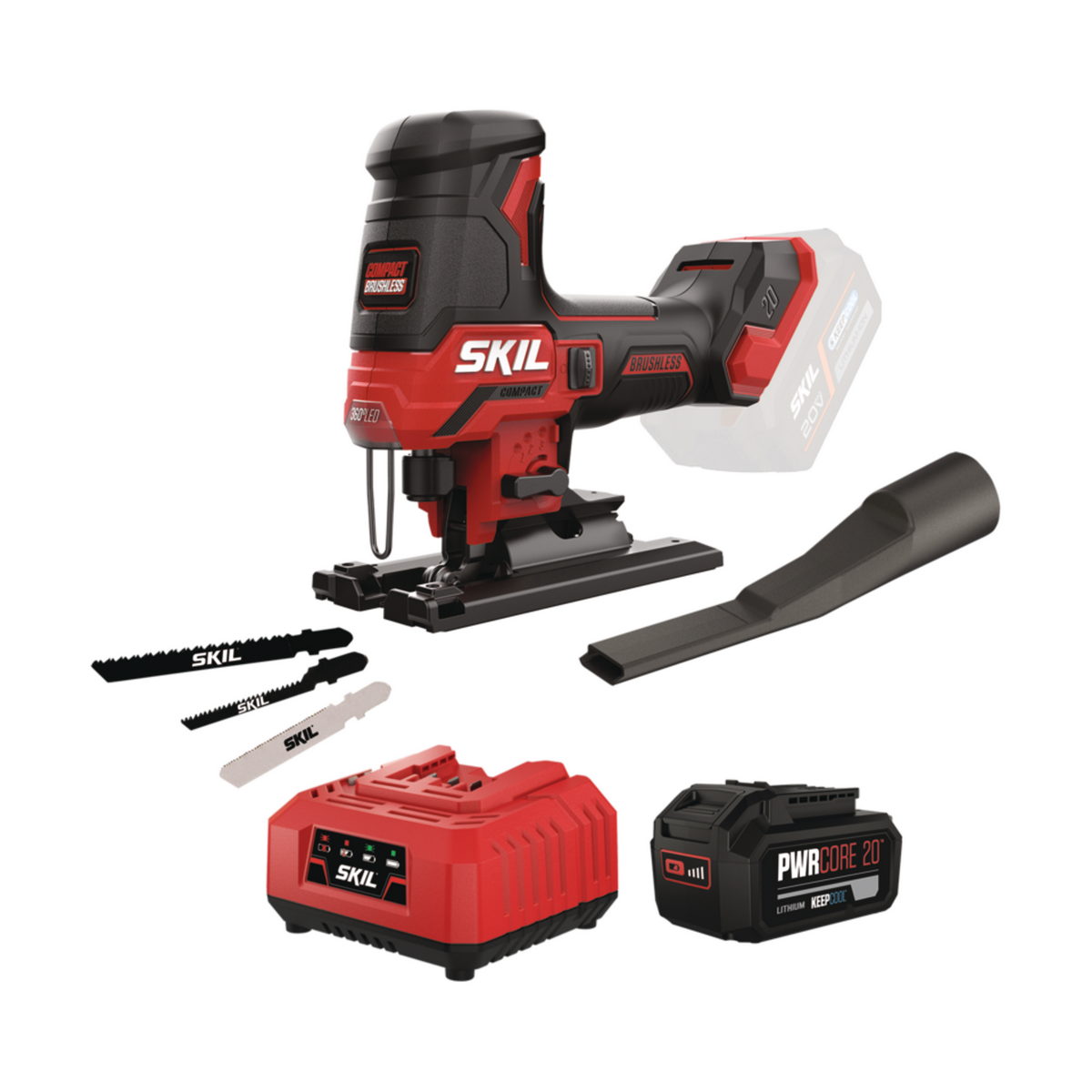Skil 3440 CA 20V Max Brushless Σέγα Μπαταρίας 18V Li-Ion Με 3116 AA Μπαταρία 4.0Ah - Φορτιστή