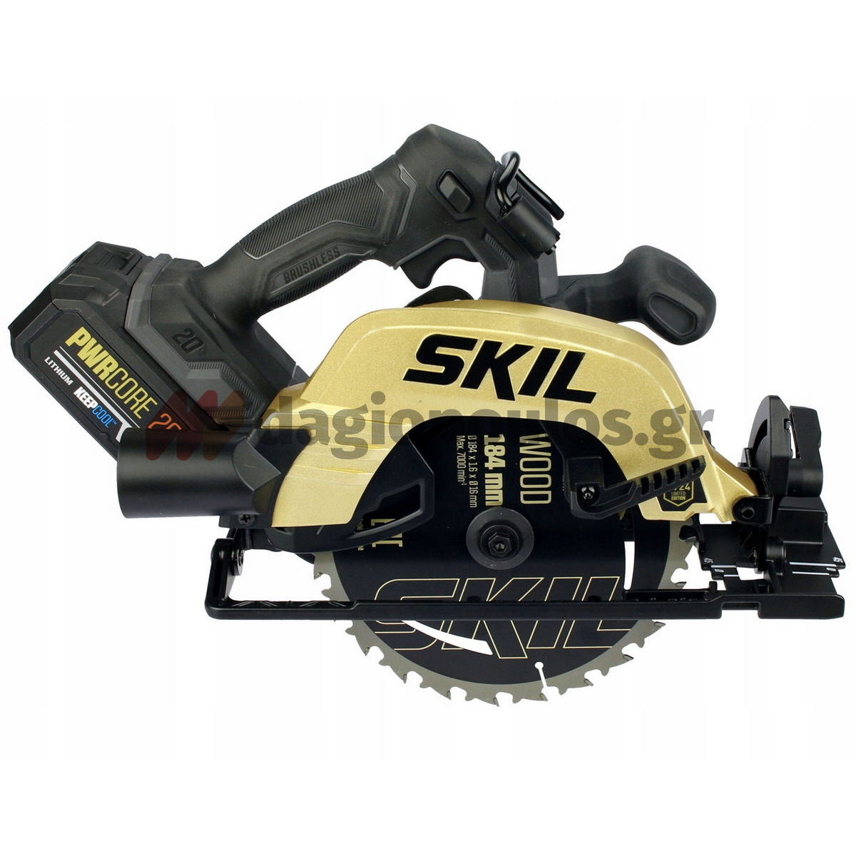 Skil 3575 DB 20V Brushless Δισκοπρίονο Μπαταρίας 18V Li-Ion 184mm Με Μπαταρία 4.0Ah