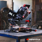 Skil 3590 CA 20V Max Φαλτσοπρίονο Πάγκου Συρόμενο (Radial) Μπαταρίας 18V Li-Ion 216mm Με 2 Μπαταρίες 4.0Ah