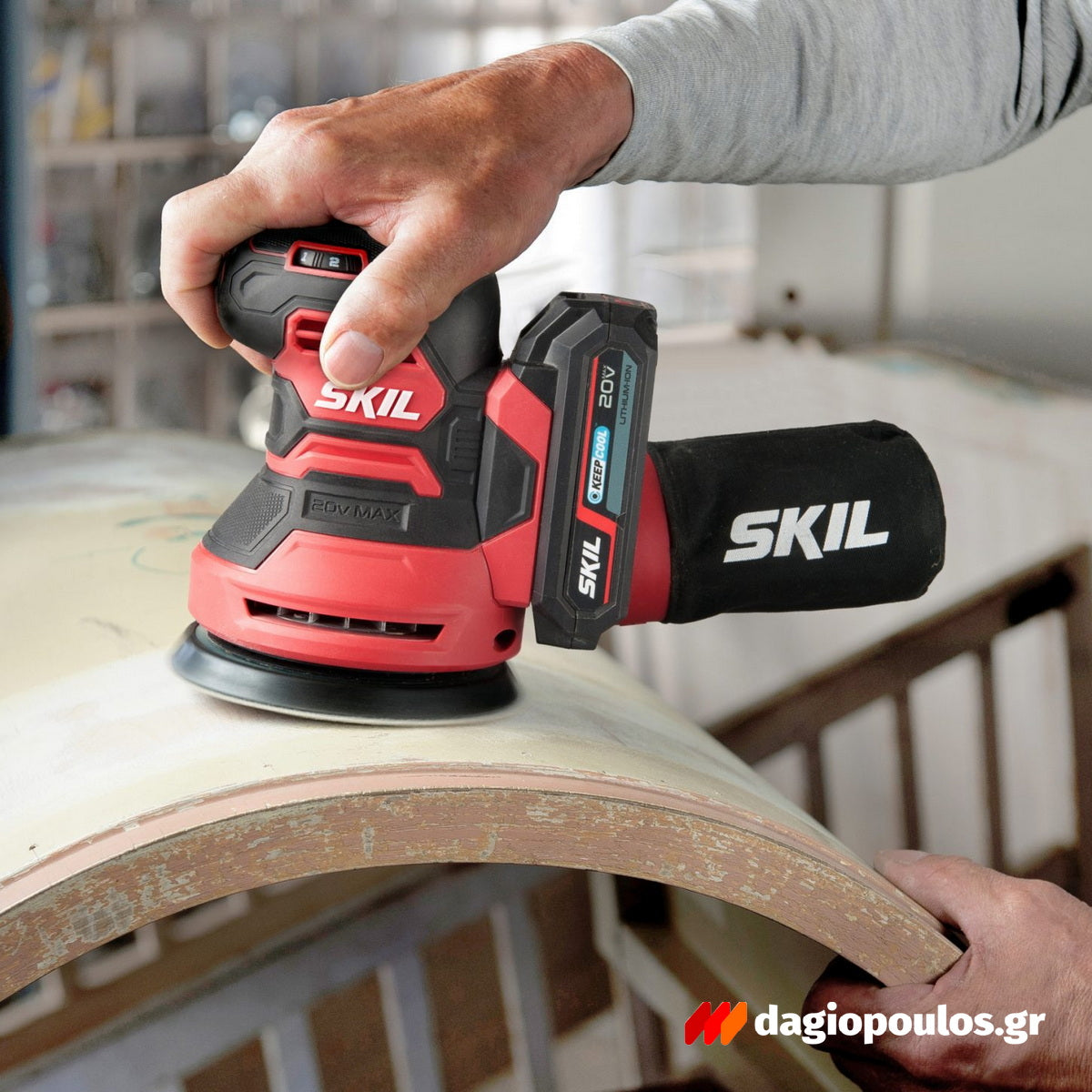 Skil 3745 CA 20V Max Έκκεντρο Περιστροφικό Τριβείο Μπαταρίας 18V Li-Ion 125mm SOLO