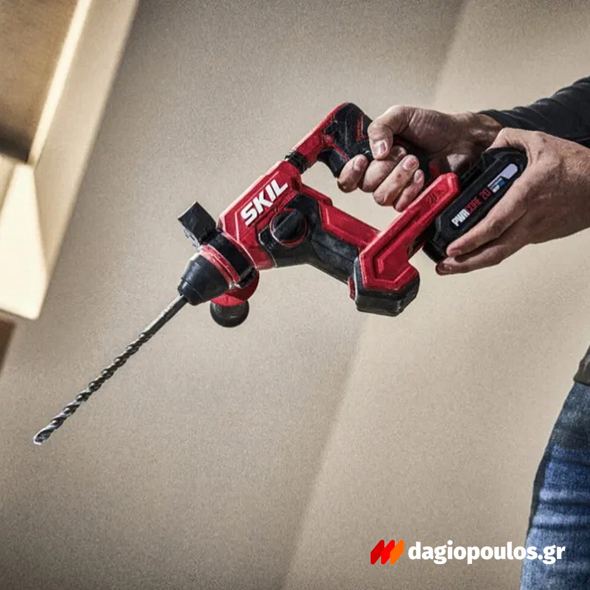 Skil 3821 CA 20V Max Brushless Πνευματικό Περιστροφικό Πιστολέτο Μπαταρίας 18V Li-Ion Με Μπαταρία 4.0Ah
