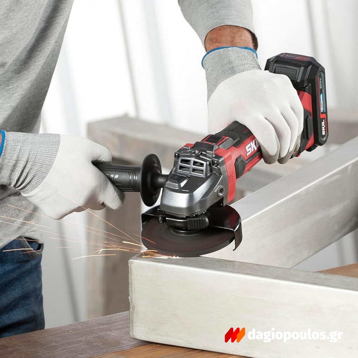 Skil 3930 CB 20V Max Brushless Γωνιακός Τροχός Μπαταρίας 18V Li-Ion 125mm & 3111 AA Μπαταρία 4.0Ah Ταχυφορτιστής