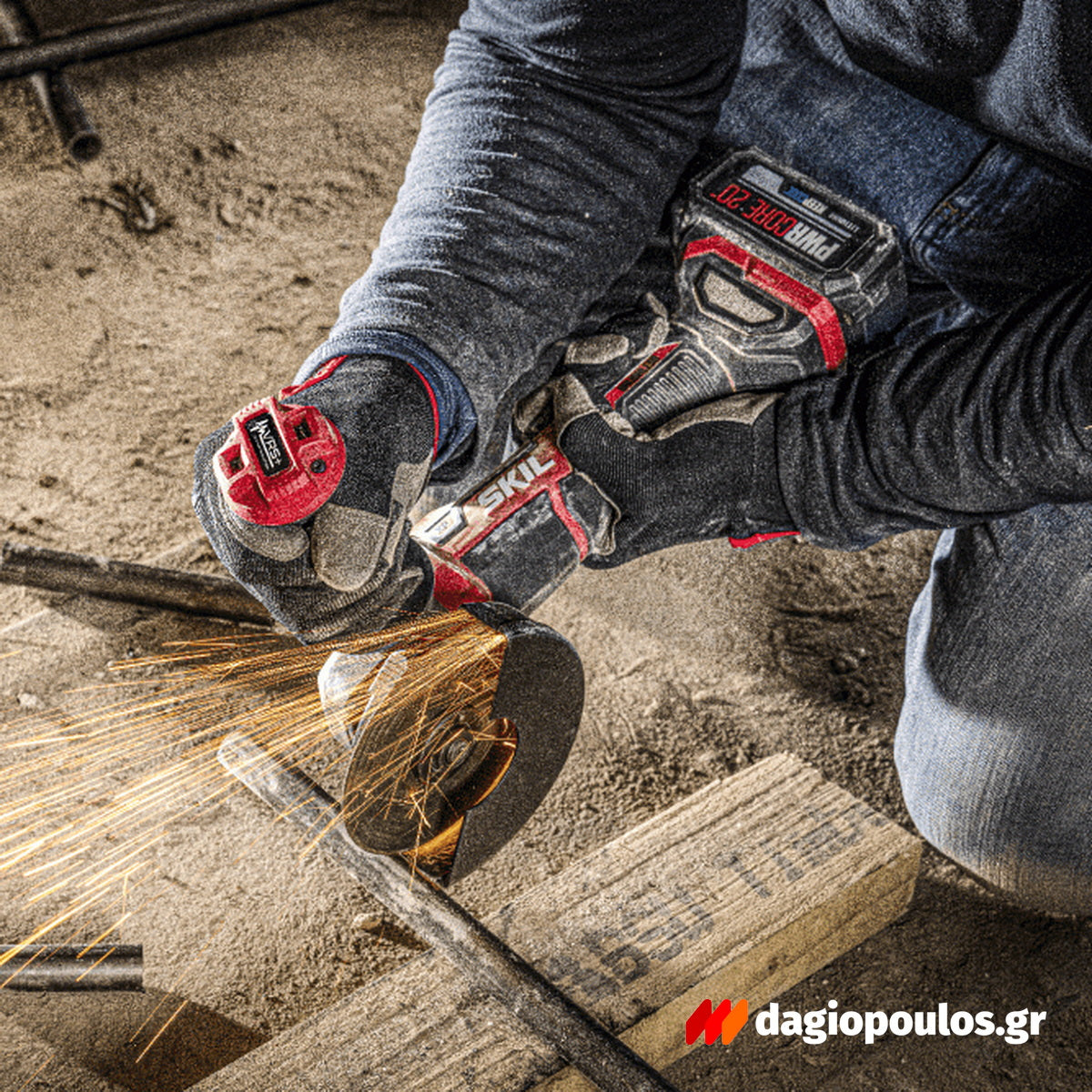 Skil 3930 CB 20V Max Brushless Γωνιακός Τροχός Μπαταρίας 18V Li-Ion 125mm & 3111 AA Μπαταρία 4.0Ah Ταχυφορτιστής