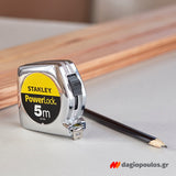 Stanley 1-33-194 Powerlock Μέτρο Ρολό (Μετροταινία) 5mtr x 19mm