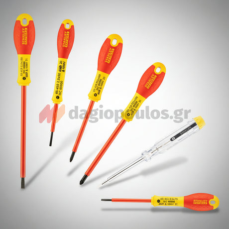 Stanley 0-65-443 Fatmax Κατσαβίδια Ηλεκτρολόγων Με Μόνωση VDE 1000V Σετ 6 Τεμ