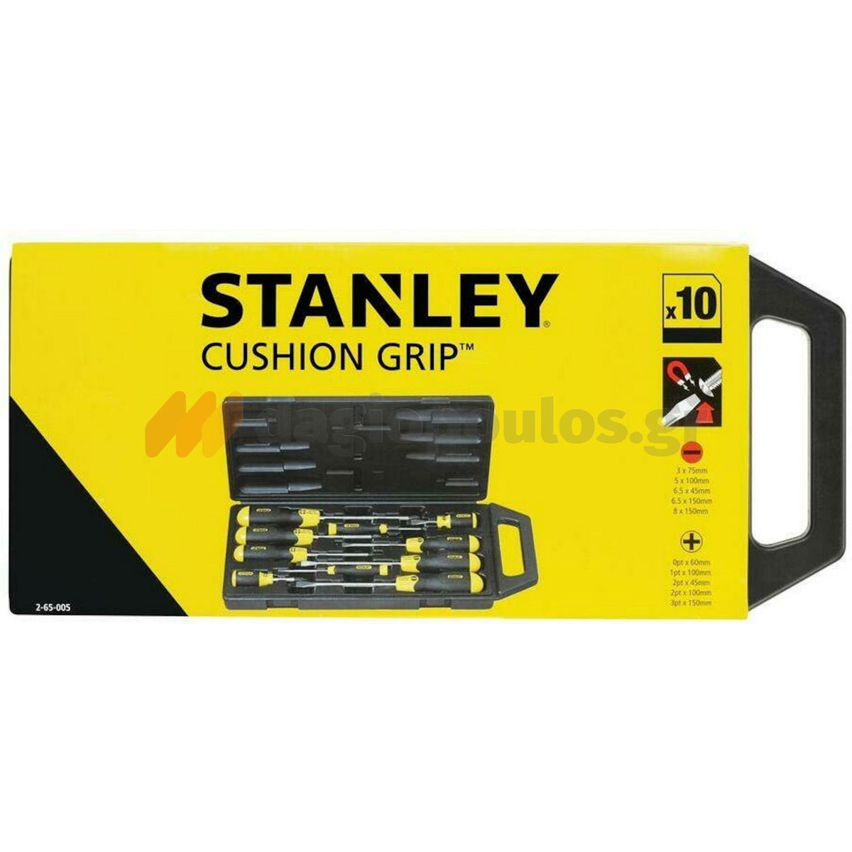 Stanley 2-65-005 CUSHION GRIP™ Συλλογή Επαγγελματικά Κατσαβίδια Σετ 10 Τεμ
