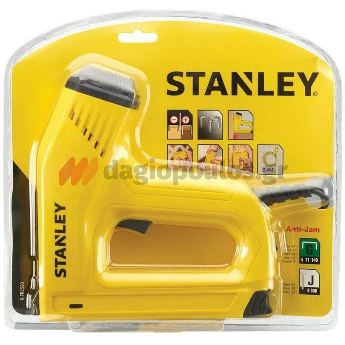 Stanley 6-TRE550 Ηλεκτρικό Καρφωτικό Για Δίχαλα 6-14mm - Βελονάκια (Καρφίτσες) 10-15mm