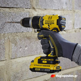Stanley SFMCD721M2K-QW V20 Brushless Κρουστικό Δραπανοκατσάβιδο 18V Με 2 Μπατ.4.0Ah - Φορτιστή - Βαλίτσα
