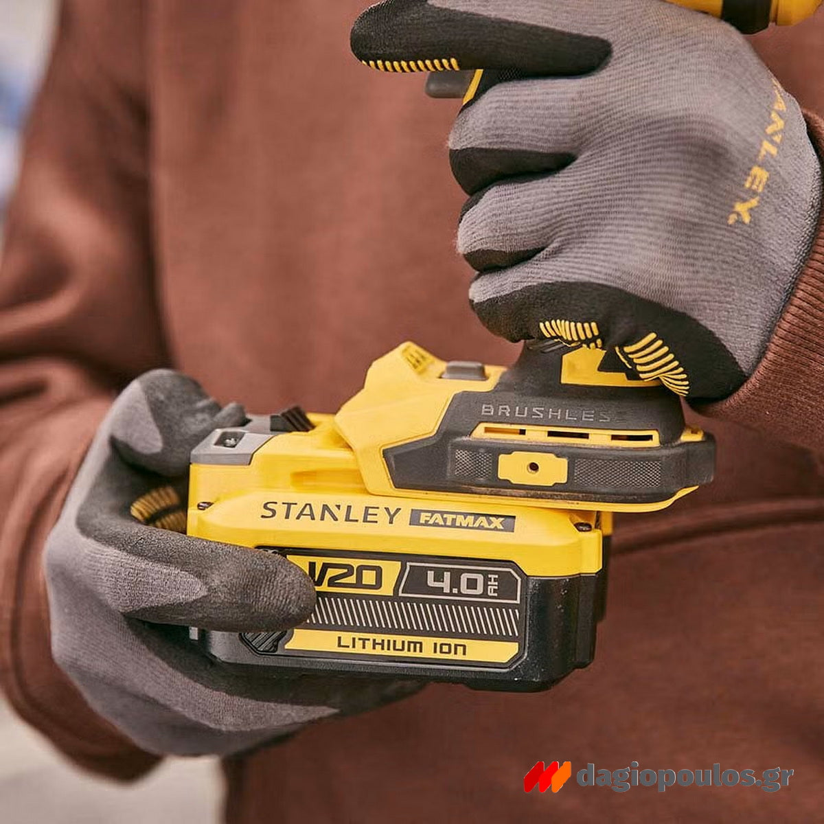 Stanley SFMCF940Μ1-QW Fatmax V20 Brushless Μπουλονόκλειδο Μπαταρίας 18V Li-Ion 1/2" 949Nm Με Μπαταρία 4.0Ah & Τσάντα Μεταφοράς
