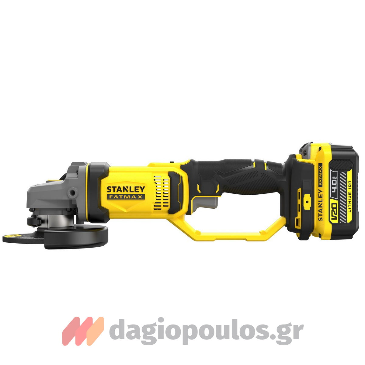 Stanley SFMCG400M2K-QW Fatmax®V20 Γωνιακός Τροχός 18V Li-Ion 125mm Με 2 Μπαταρίες 4.0Ah & Βαλίτσα T-Stak