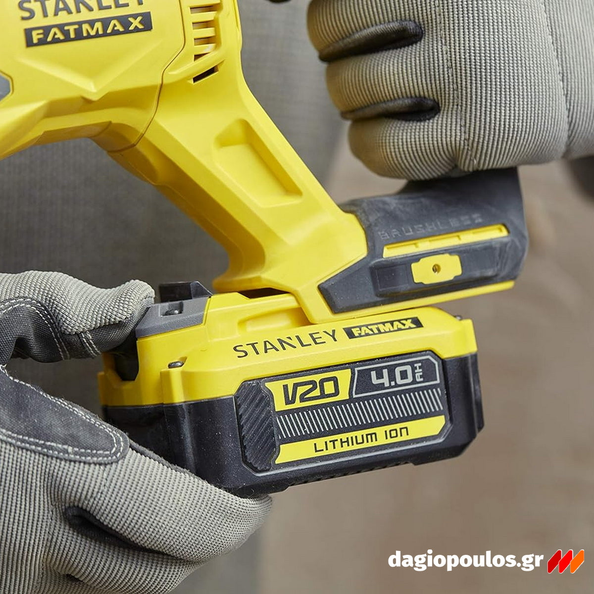 Stanley SFMCK367M2T-QS V20 Συλλογή Brushless Πνευματικό Πιστολέτο, Γωνιακός Τροχός, Κατσαβίδι Γυψοσανίδας 2 Μπατ.4.0Ah, Φορτιστής, Βαλίτσα ProStack