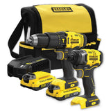 Stanley SFMCK465D2S-QW Fatmax V20 Συλλογή Δραπανοκατσάβιδο Κρουστικό-Κατσαβίδι Παλμικό 18V Li-Ion-2 Μπατ.2.0Ah-Βαλίτσα