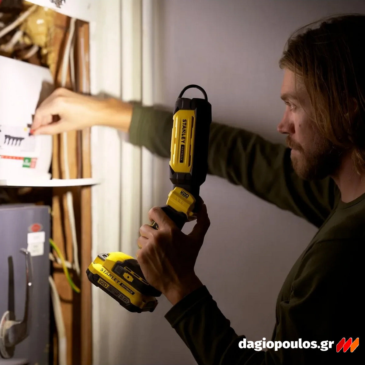 Stanley SFMCL050B-XJ V20 Fatmax Φακός Επιθεώρησης & Εργασίας Μπαταρίας Περιστρεφόμενης Κεφαλής 18V Li-Ion 700 Lumens SOLO