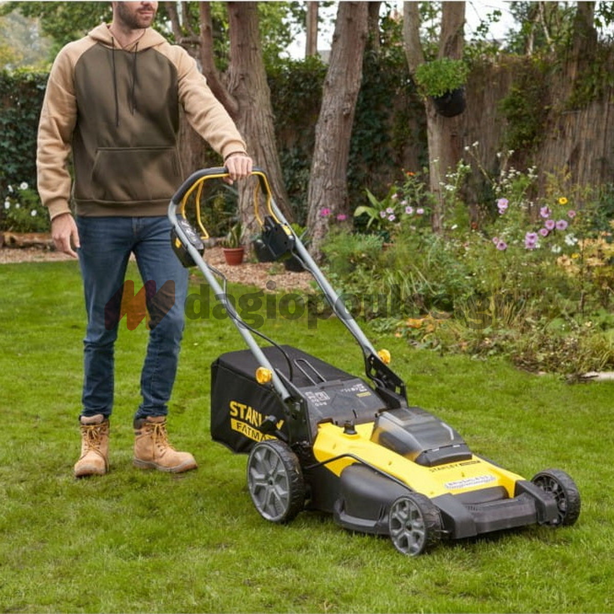 Stanley SFMCMWS251M-QW V20 Brushless Χλοοκοπτική Μηχανή Γκαζόν Μπαταρίας 36V Li-Ion Με 2 Μπαταρίες 4.0Ah