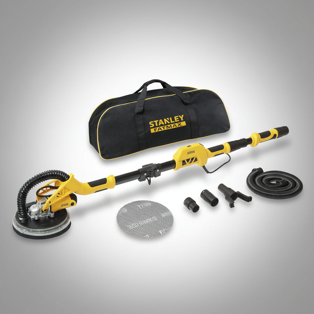 Stanley SFMEE500S-QS Ηλεκτρικό Τριβείο Τοίχου-Γυψοσανίδας (Καμηλοπάρδαλη) Ρυθμιζόμενο 225mm ΔΩΡΟ 5 Γυαλόχαρτα STA39297