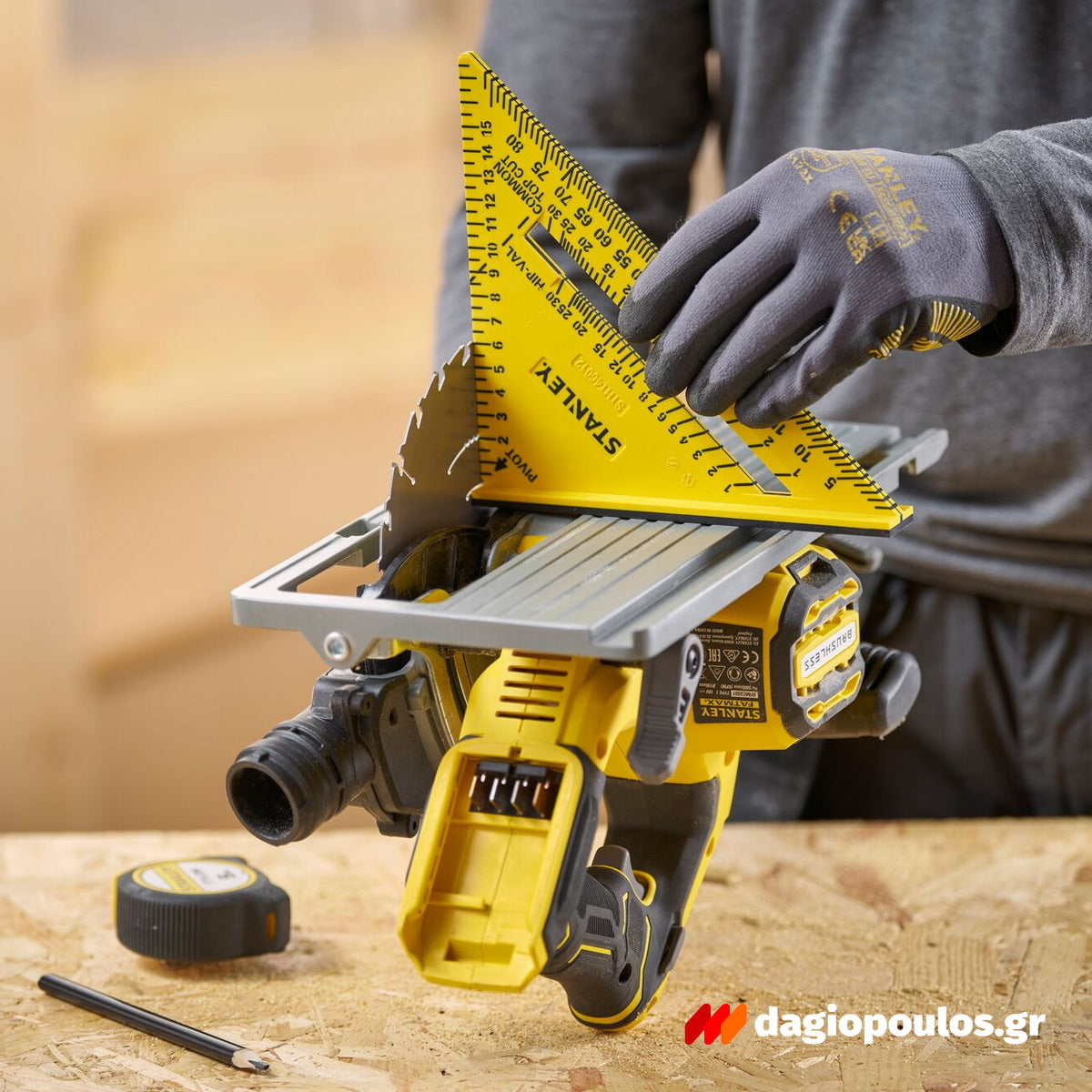 Stanley STHT46013-0 Fatmax QUICKSQUARE® Επαγγελματικός Χάρακας - Τρίγωνο - Γωνιόμετρο Μέτρησης & Σχεδιασμού ABS 300mm Διπλής Κλίμακας