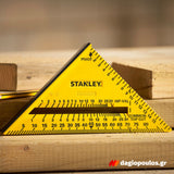 Stanley STHT46012-0 Fatmax QUICKSQUARE® Επαγγελματικός Χάρακας - Τρίγωνο - Γωνιόμετρο Μέτρησης & Σχεδιασμού ABS 180mm Διπλής Κλίμακας