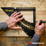 Stanley STHT46054-0 Επαγγελματικός Χάρακας - Τρίγωνο - Γωνιόμετρο Μέτρησης & Σχεδιασμού Αλουμινίου 300mm Ρυθμιζόμενο
