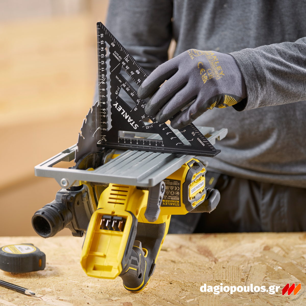 Stanley STHT46101-0 Fatmax® Quicksquare® Επαγγελματικός Χάρακας - Τρίγωνο - Γωνιόμετρο Μέτρησης & Σχεδιασμού Αλουμινίου 180mm