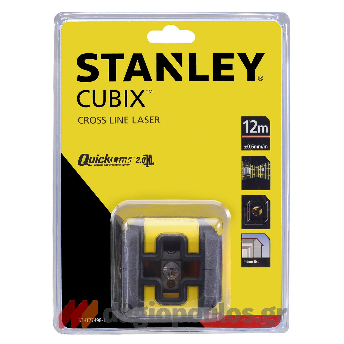Stanley STHT77498-1 CUBIX Αλφάδι Laser Κόκκινης Γραμμής Σταυρού