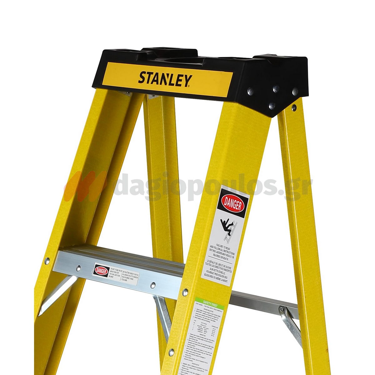 Stanley SXLDFG-003 Επαγγελματική Σκάλα Fiberglass Ηλεκτρολόγων 3 Σκαλιών 116cm
