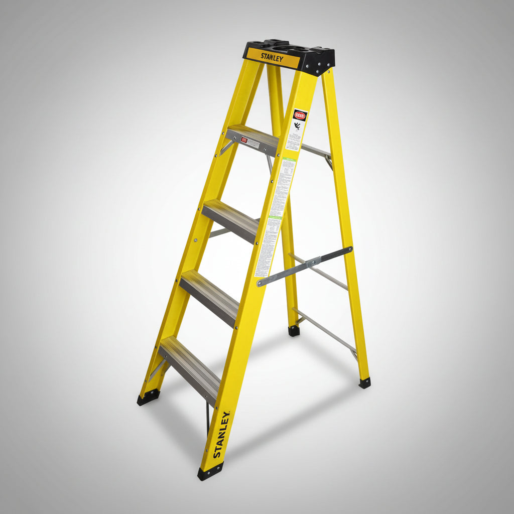 Stanley SXLDFG-004 Επαγγελματική Σκάλα Fiberglass Ηλεκτρολόγων 4 Σκαλιών 144cm