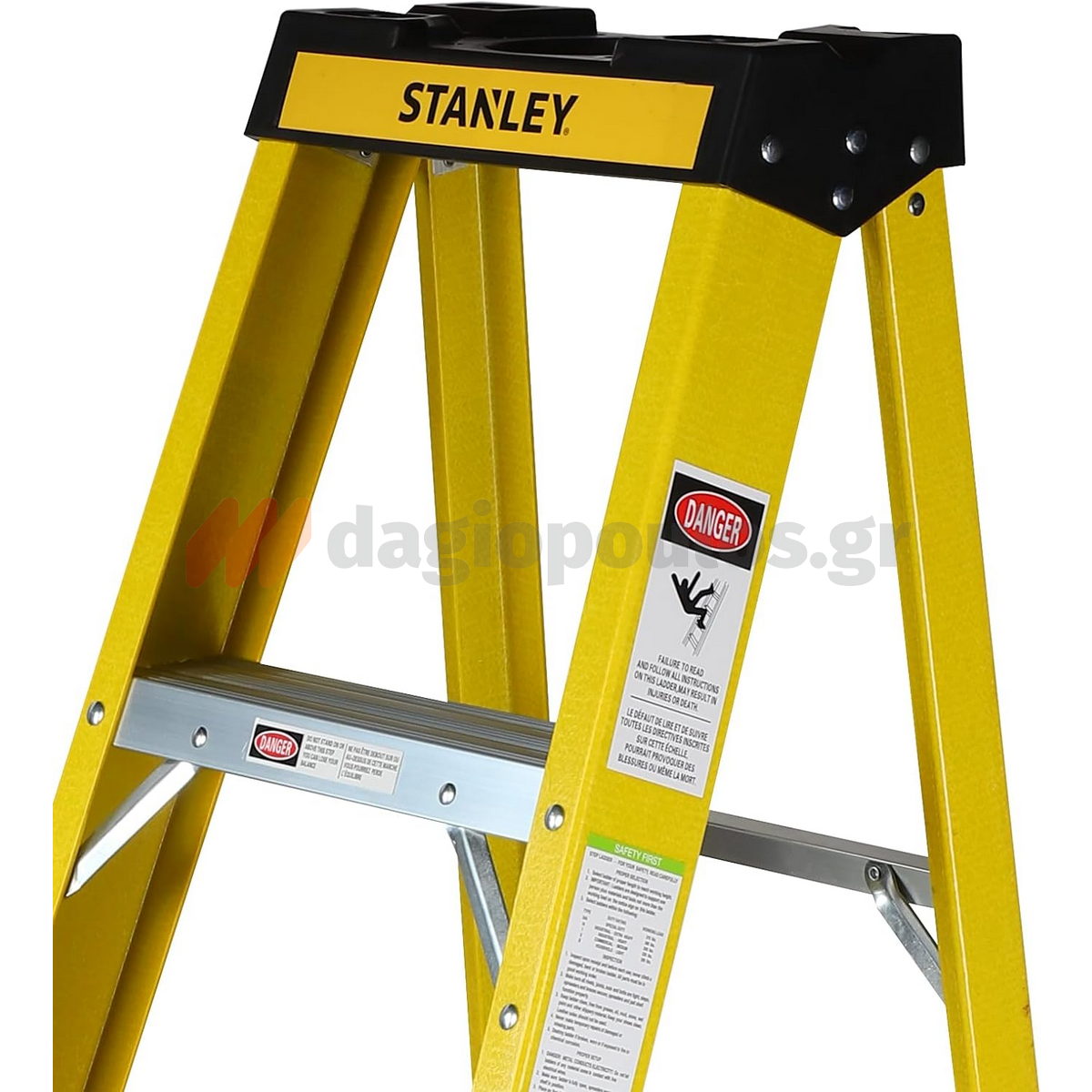 Stanley SXLDFG-006 Επαγγελματική Σκάλα Fiberglass Ηλεκτρολόγων 6 Σκαλιών 200cm