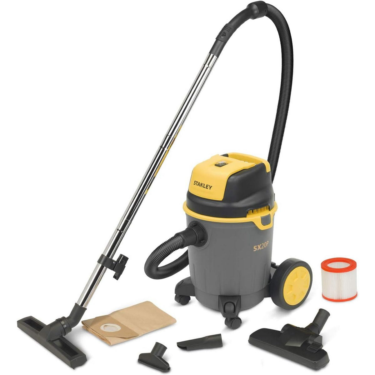 Stanley SXVC20PE Επαγγελματική Ηλεκτρική Σκούπα Υγρών / Στερεών 1200W Με Δοχείο 20Ltr