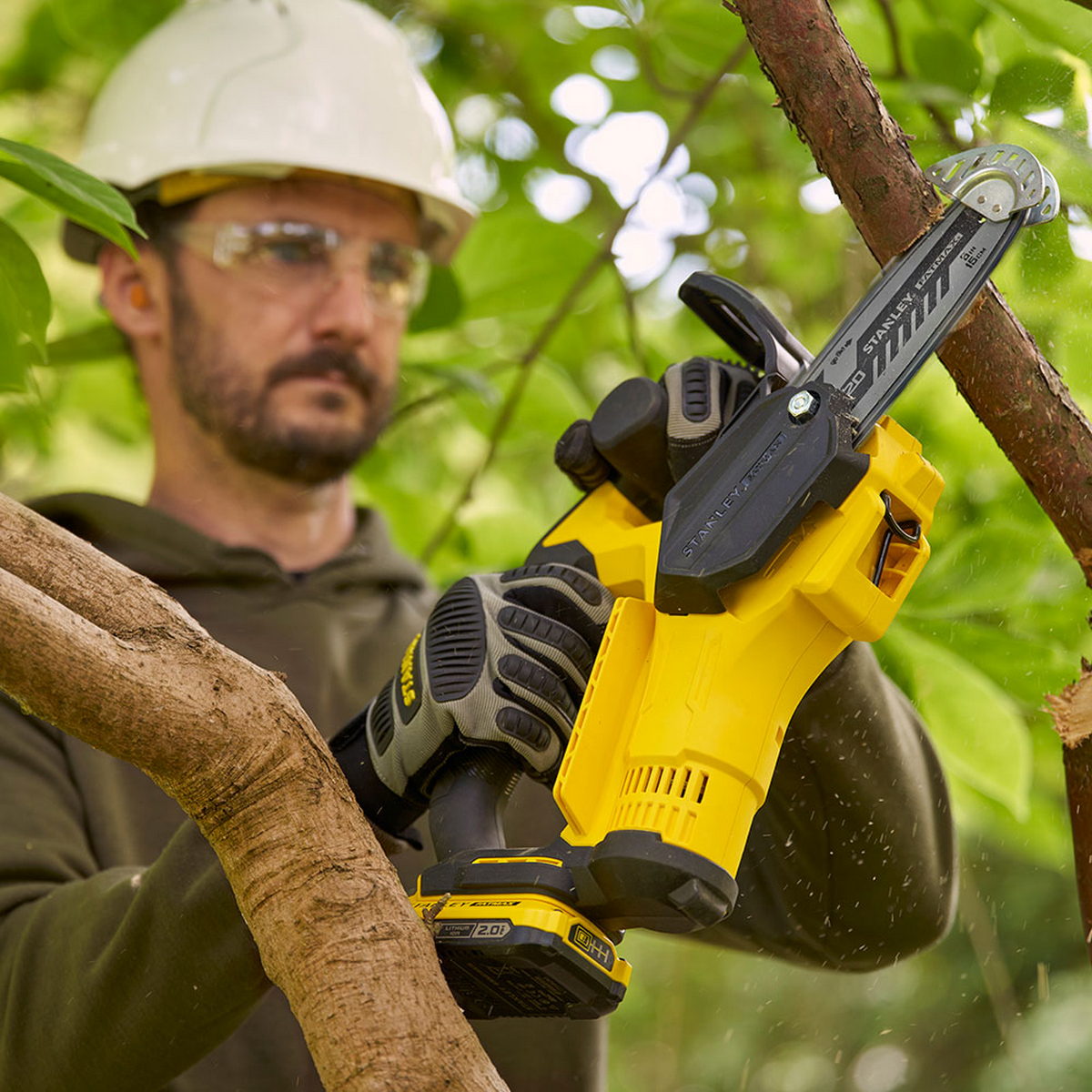 Stanley SFMCPS415D1-QW Fatmax®20V Αλυσοπρίονο Μπαταρίας 18V Li-Ion 15cm Με Μπατ.2.0Ah - Φορτιστή