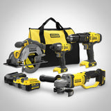 Stanley SFMCK469M2-QW Fatmax®V20 Συλλογή Κρουστικό Δραπανοκατσάβιδο Παλμικό Κατσαβίδι Δισκοπρίονο Γωνιακός Τροχός 2 Μπαταρίες 4.0Ah Τσάντα Μεταφοράς
