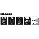 Stanley DN 200/8/6 Αεροσυμπιεστής Κομπρεσέρ Αέρα Μονομπλόκ 1.5Hp 6Lit