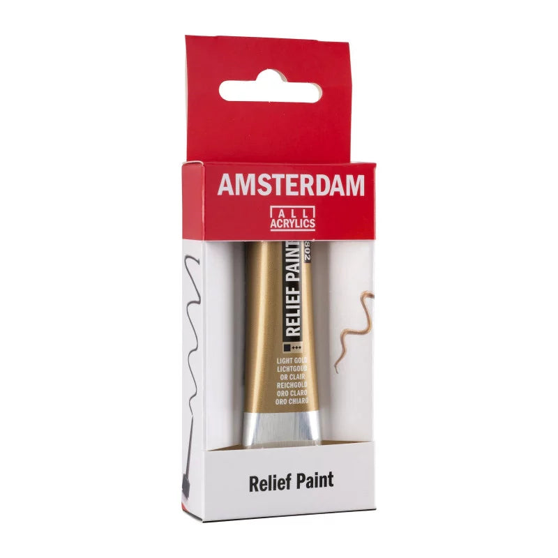 Royal Talens Amsterdam Relief Περίγραμμα Βιτρώ 20ml 802 Light Gold (Ανοικτό Χρυσό)