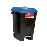 TAYG ECO 421020 Κάδος Απορριμμάτων Με Πεντάλ & Ρόδες 100Ltr ΜΑΥΡΟΣ - ΜΠΛΕ ΚΑΠΑΚΙ