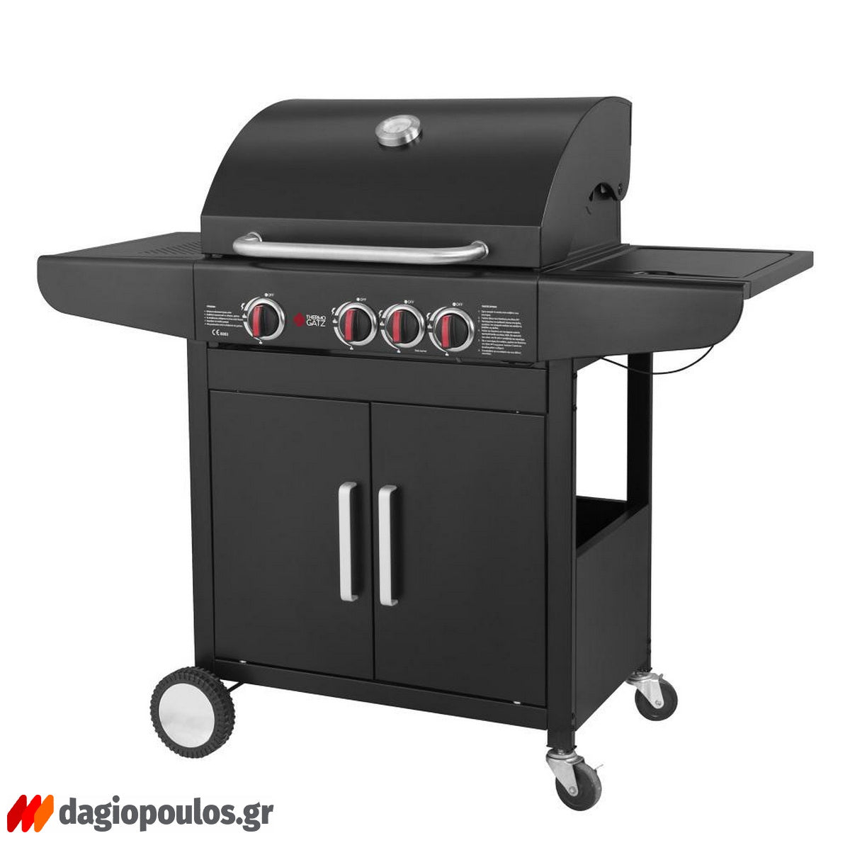 Thermogatz GS GRILL LUX CAST IRON BBQ Ψησταριά Υγραερίου 3+1 Εστιών 11.5kW