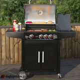 Thermogatz GS GRILL LUX CAST IRON BBQ Ψησταριά Υγραερίου 3+1 Εστιών 11.5kW