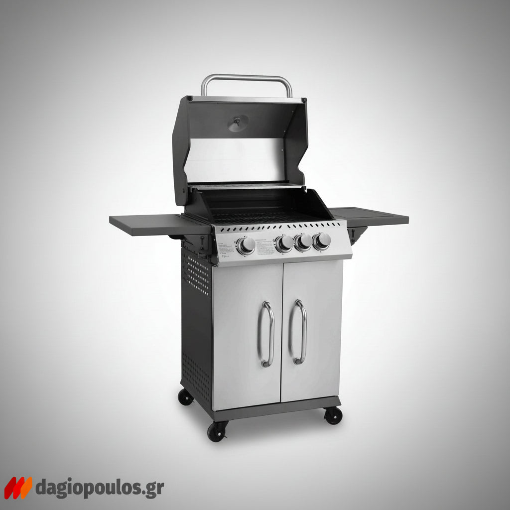 Thermogatz GS GRILL ELITE INOX BBQ Ψησταριά Υγραερίου 3+1  Εστίες 11.5 kW