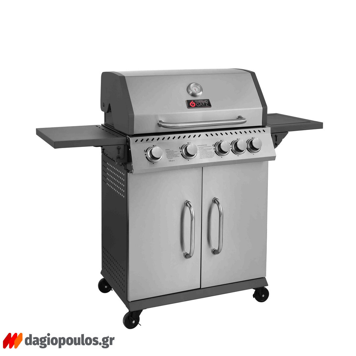 Thermogatz GS GRILL ELITE ΙΝΟΧ BBQ Ψησταριά Υγραερίου 4+1 Εστιών 14.5kW