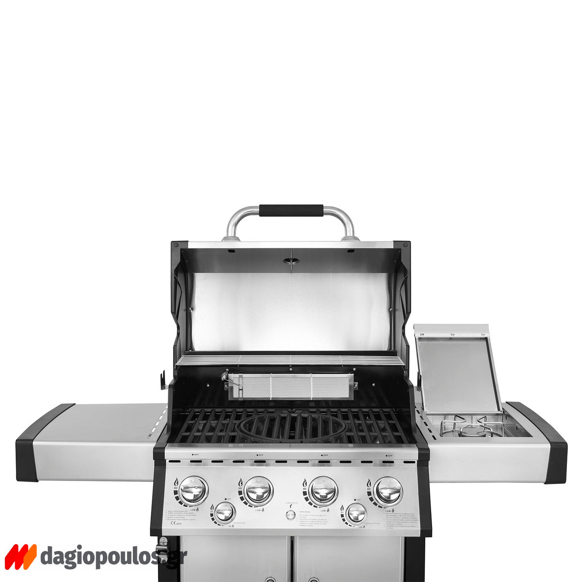 Thermogatz GS GRILL SUPERIOR ΙΝΟΧ BBQ Ψησταριά Υγραερίου 4+1+1 Εστιών 21kWkW