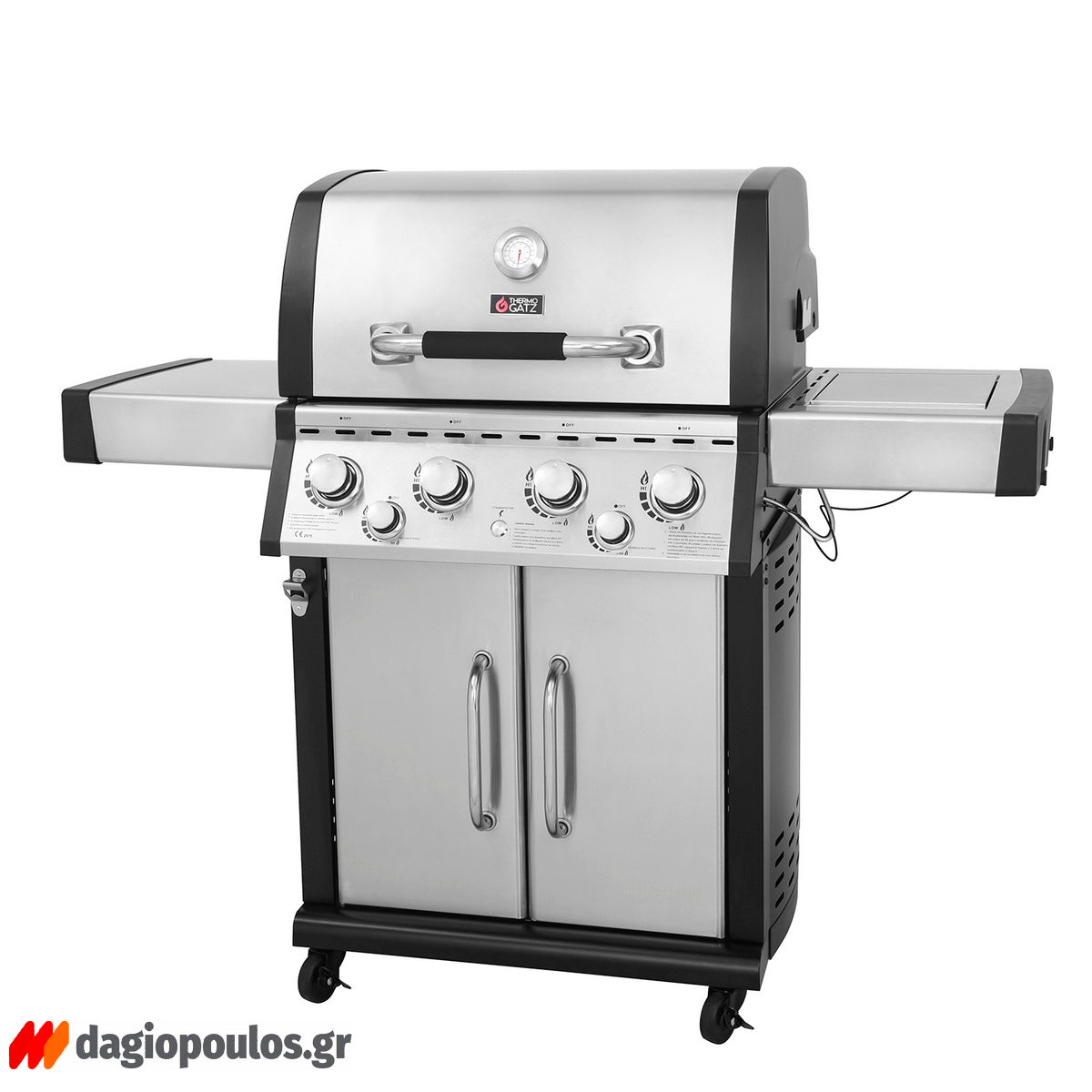 Thermogatz GS GRILL SUPERIOR ΙΝΟΧ BBQ Ψησταριά Υγραερίου 4+1+1 Εστιών 21kWkW